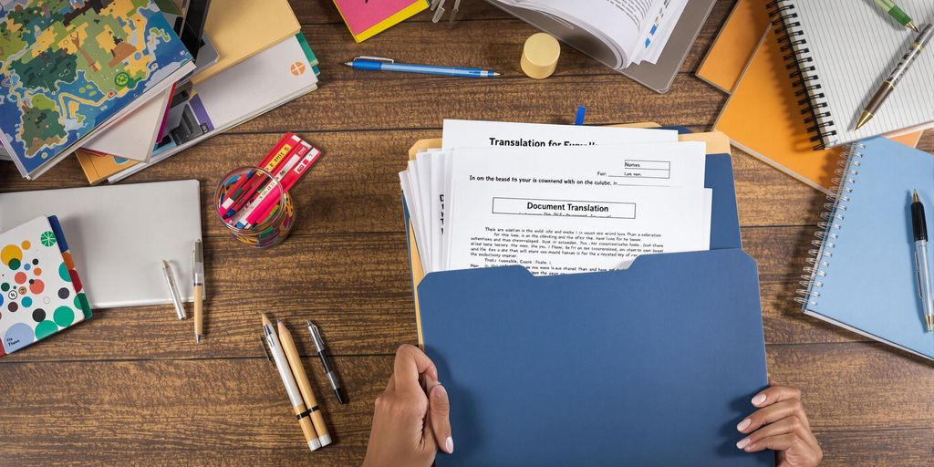 Translated student documents and translated files.