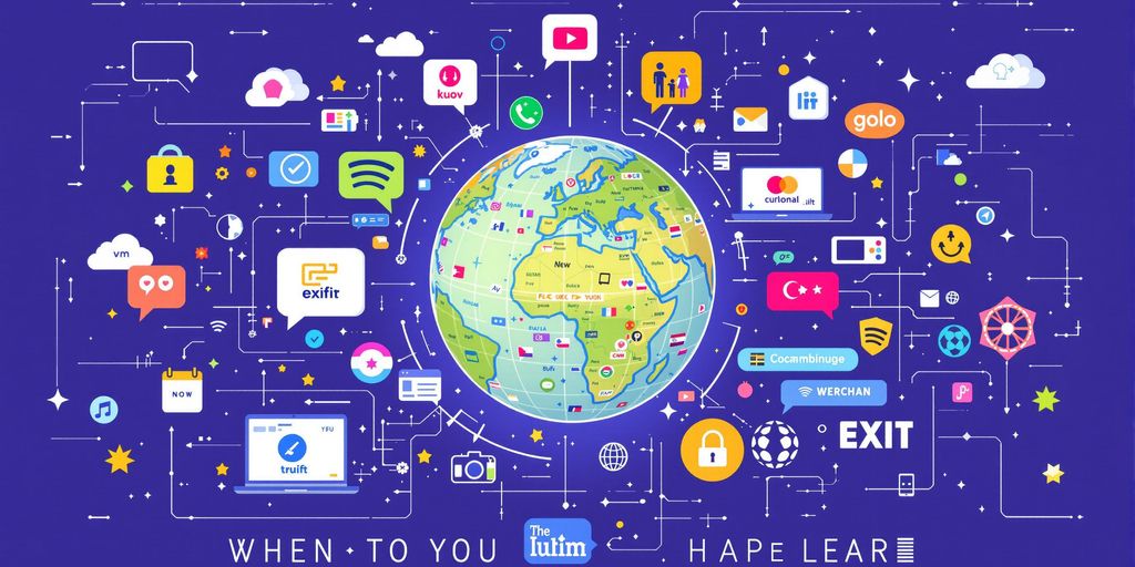 The world is surrounded by symbols of different languages.