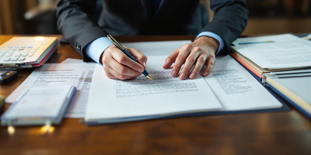 Noter onaylı tercüme yapan bir tercüman.